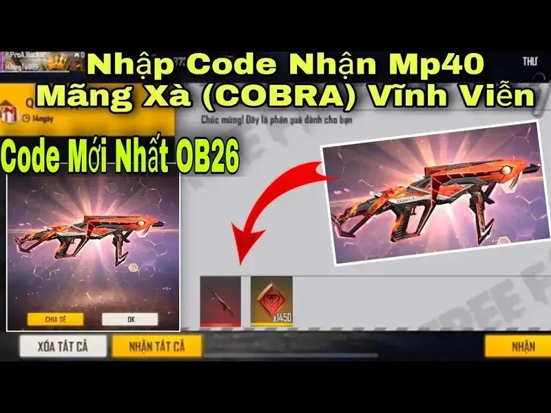 Nhận Mp40 Mãng Xà Miễn Phí - Ngập Tràn Code Không Giới Hạn